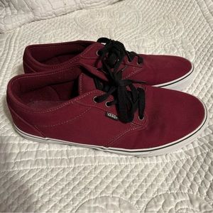 Vans Off The Wall Maroon Burgundy Skateboard Shoes Men's Size 11